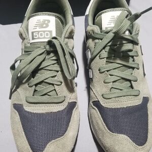 New Balance Men's Olive and Charcoal Sneakers